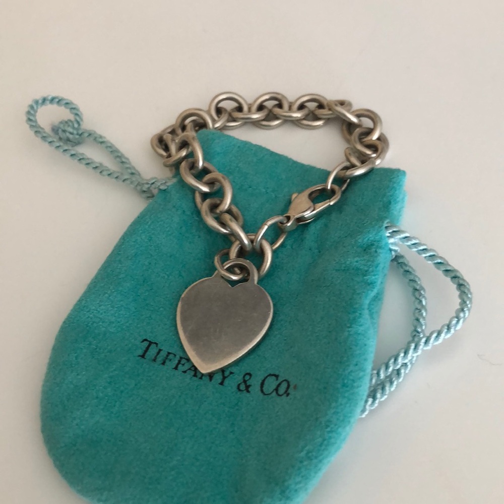 Authentic Tiffany & Co. Heart charm bracelet